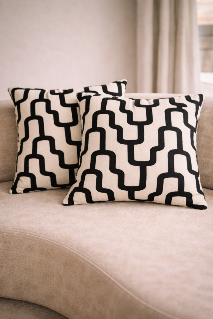poduszki dekoracyjne na sofie